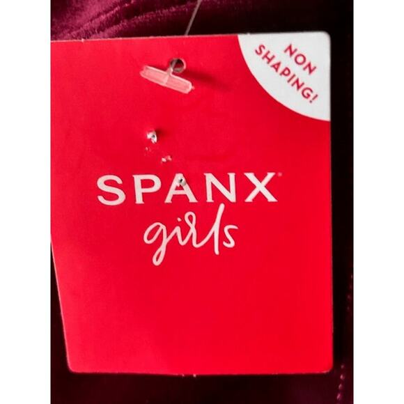 Spanx Girls Velvet Leggings Rich Burgundy Size M (8–10) High Rise Waistband NWT - Picture 5 of 8